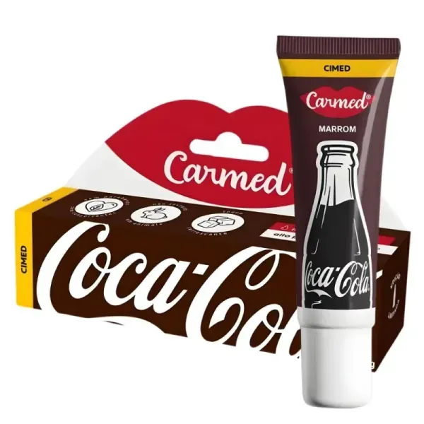 16741 - Hidratante Labial Coca-Cola Marrom 10g Carmed